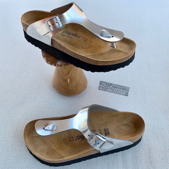 BIRKENSTOCK PAPILLIO Gizeh Platform Leather Thong
